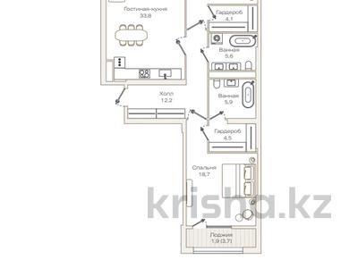 3-комнатная квартира · 102.2 м², Проспект Аль-Фараби и улица Маркова — БЕЗ КОМИССИИ за ~ 134.8 млн ₸ в Алматы, Бостандыкский р-н
