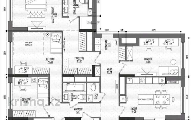 4-бөлмелі пәтер · 134.14 м² · 21/21 қабат, Бухар жырау 20, бағасы: 140 млн ₸ в Астане, Нура р-н — фото 5