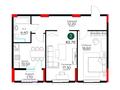 2-бөлмелі пәтер · 62.7 м², Нура ауданы, бағасы: ~ 34.1 млн ₸ в Астане, Нура р-н — фото 3