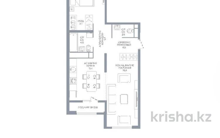 2-комнатная квартира · 80 м² · 15/16 этаж, Каныша Сатпаева 90/55Б — ГОРЯЧАЯ ЦЕНА! за ~ 58.5 млн ₸ в Алматы, Бостандыкский р-н — фото 2
