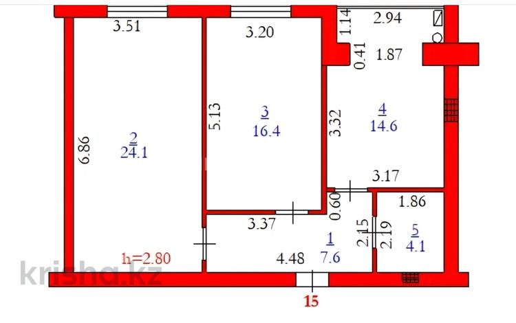 2-комнатная квартира · 66.8 м² · 2/5 этаж, Алтын Орда 49п за 21 млн ₸ в Актобе — фото 2