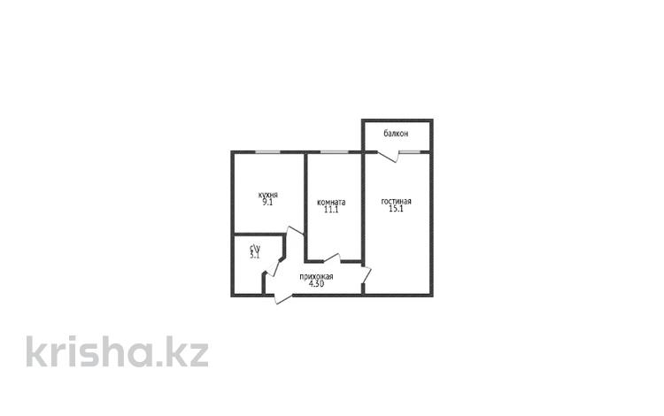 2-бөлмелі пәтер · 45.4 м² · 4/9 қабат, мауленова 30Б, бағасы: 21 млн ₸ в Костанае — фото 2