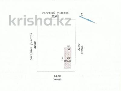 Отдельный дом · 1 комната · 57.3 м² · 8 сот., 36 39 — Ул.36. дом 39 за 12 млн 〒 в Еркинкале