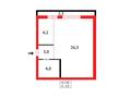 1-бөлмелі пәтер · 39 м² · 4/9 қабат, Михайловка ш/а., ул. Крылова, бағасы: 17 млн ₸ в Караганде, Казыбек би р-н — фото 7