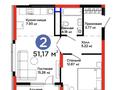 2-бөлмелі пәтер · 51 м² · 19/21 қабат, Бухар жырау 20, бағасы: 61 млн ₸ в Астане, Нура р-н — фото 25