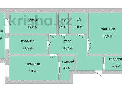 3-комнатная квартира · 108.6 м² · 5/7 этаж, Нурсултана Назарбаева 205 за 38.9 млн 〒 в Костанае