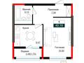 1-комнатная квартира · 40.19 м² · 17 этаж, ул. Е 882 9/1 за ~ 21.7 млн ₸ в Астане — фото 2