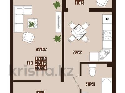 1-бөлмелі пәтер · 38.54 м² · 6/7 қабат, ул. Е 118, уч. 2 2 — Улы дала, бағасы: 20.8 млн ₸ в Астане, Есильский р-н
