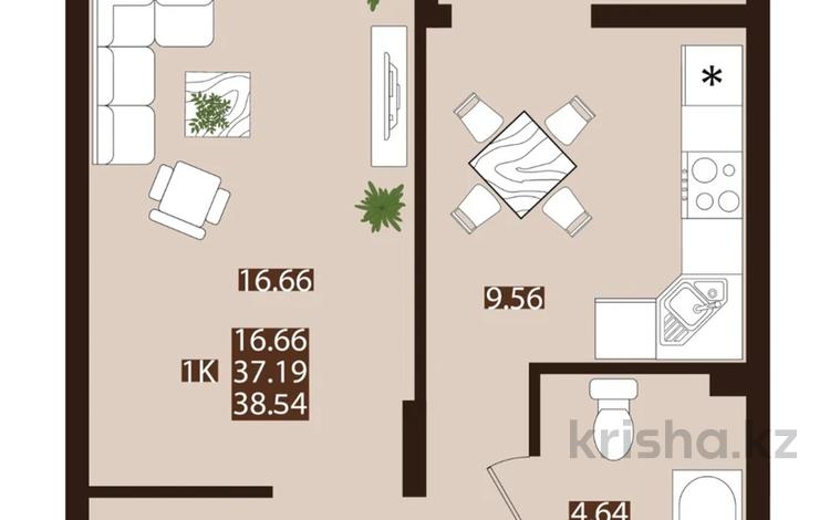 1-бөлмелі пәтер · 38.54 м² · 6/7 қабат, ул. Е 118, уч. 2 2 — Улы дала, бағасы: 20.8 млн ₸ в Астане, Есильский р-н — фото 3