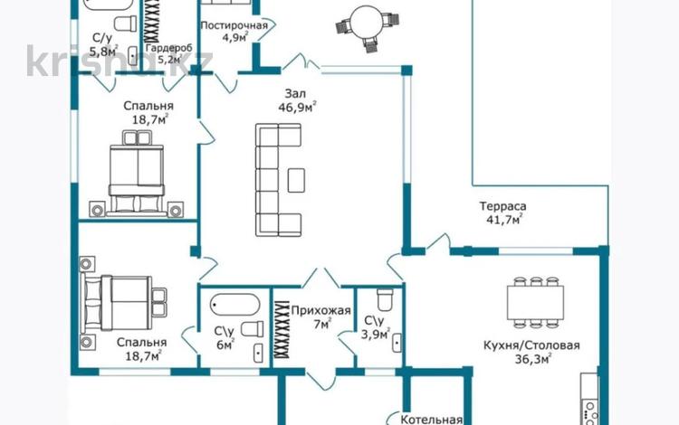 Отдельный дом · 3 комнаты · 170 м² · 11 сот., Учетный квартал 127 — 194 за 118 млн ₸ в Тонкерисе — фото 2