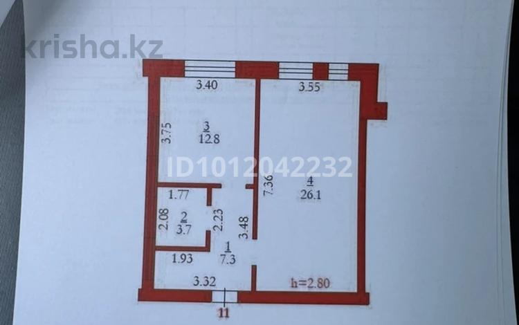 1-комнатная квартира · 49.9 м² · 5/6 этаж, мкр. Алтын орда, Батыс 2 13Н — Молдагулова за 17.2 млн ₸ в Актобе — фото 2