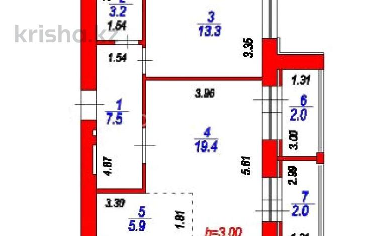 2-бөлмелі пәтер · 53.3 м² · 12/12 қабат, Жумекен Нажимеденов 38 — Ұлы дала | ЛРТ, бағасы: 25.5 млн ₸ в Астане, Сарайшык р-н — фото 2