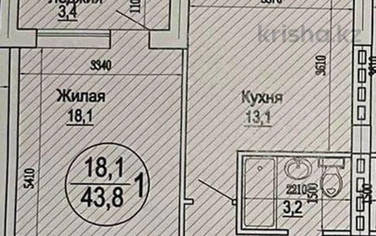 1-комнатная квартира · 43.8 м² · 5/7 этаж, 17-й мкр 105 за 9.5 млн 〒 в Актау, 17-й мкр — фото 2