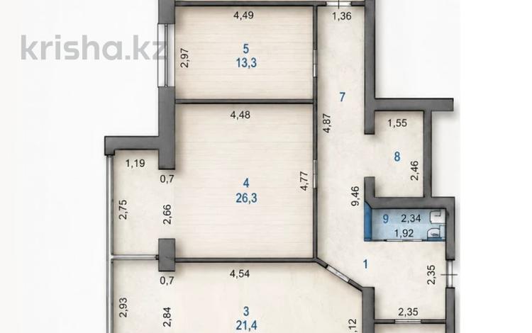 3-комнатная квартира · 109 м² · 2/5 этаж, Тауелсіздік за 41.5 млн ₸ в Актобе — фото 2