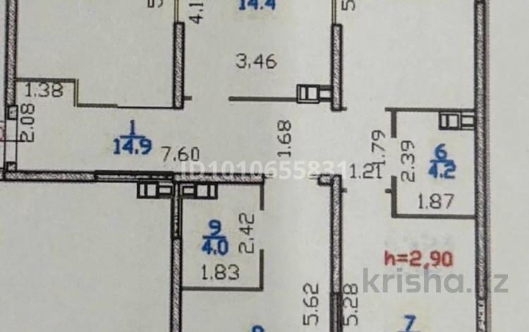 4-комнатная квартира · 105 м² · 5/6 этаж, Кайрат микрорайон 716/16 за 91 млн ₸ в Алматы, Турксибский р-н — фото 2