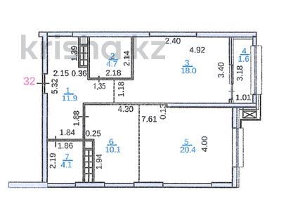 2-комнатная квартира, 70 м², 11/12 этаж, Розыбакиева 195 — Ходжанова за 63 млн 〒 в Алматы, Бостандыкский р-н