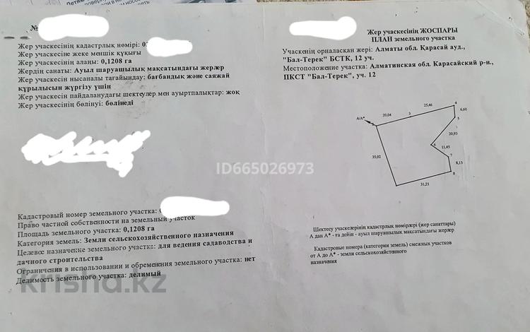 Участок · 12.8 соток, Пкст Бал-Терек 12 за ~ 10.3 млн ₸ в Жалпаксае — фото 3