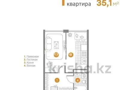 1-комнатная квартира · 36.5 м² · 3/9 этаж, мкр Шугыла, Алатау 12а/1 — Толе би - Алатау за 19.3 млн 〒 в Алматы, Наурызбайский р-н