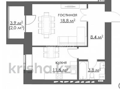 1-комнатная квартира, 46.3 м², 5/17 этаж, Букетова 3 — Бауыржан Момышулы за 16.5 млн 〒 в Караганде