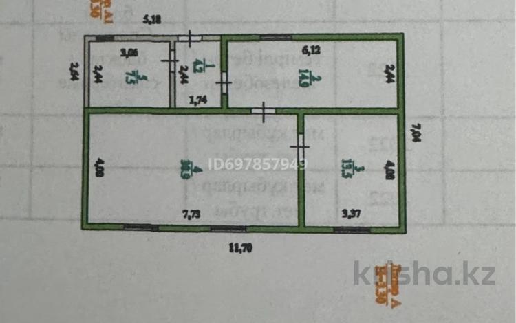 Часть дома · 2 комнаты · 71 м² · 8 сот., Мыңбаев 36 — Жаңалық ауылы , Талғар ауданы за 18 млн ₸ в Алматинской обл., Талгарский р-н — фото 2