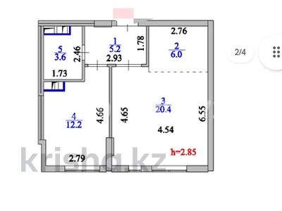 2-комнатная квартира · 48 м² · 8/23 этаж, Айнакол 66/1 за 31 млн ₸ в Астане, Алматы р-н
