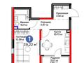 1-комнатная квартира · 39.2 м² · 5/6 этаж, мкр Гажайып 33к4 за 30 млн ₸ в Алматы, Алатауский р-н — фото 9