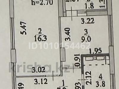 1-комнатная квартира · 38.1 м² · 10/17 этаж, Шамши Калдаякова 59А — НурлыЖол за 19 млн 〒 в Астане, Алматы р-н