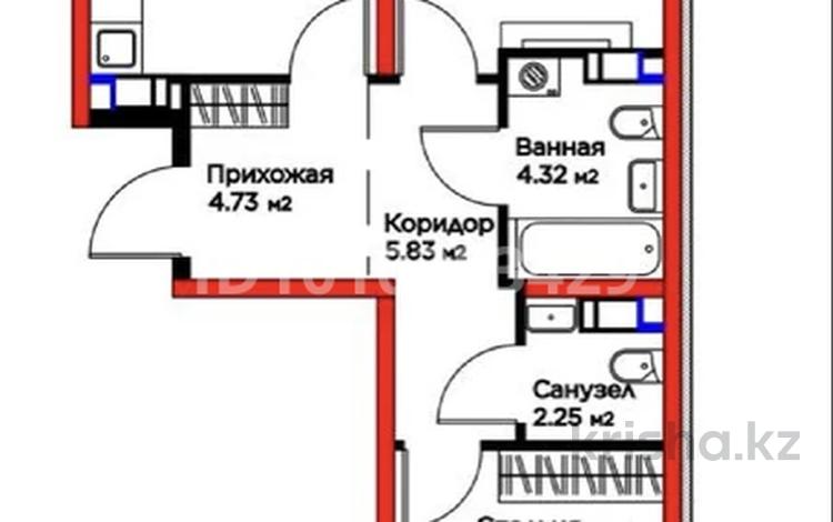 2-комнатная квартира · 67 м² · 3/12 этаж, мкр Акжар, Белжайлау 47а за 55 млн ₸ в Алматы, Наурызбайский р-н — фото 2