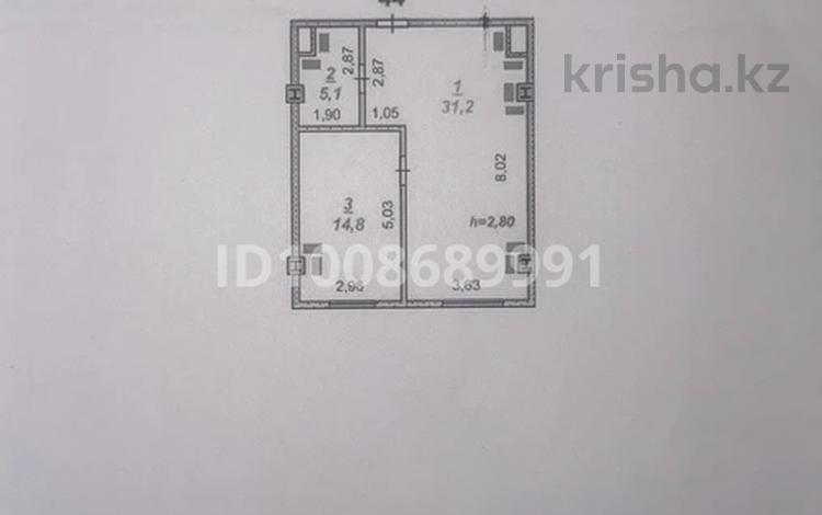 1-комнатная квартира · 52 м² · 7/9 этаж, Жандосова 73 за 25 млн ₸ в Шымкенте — фото 2