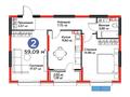 2-комнатная квартира · 59 м² · 4/6 этаж, Кульджинский тракт 62/5 за 54 млн ₸ в Алматы, Медеуский р-н