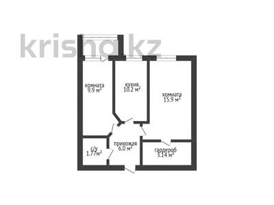2-комнатная квартира, 54 м², 6/6 этаж, юбилейный микрорайон 41 за 19.5 млн 〒 в Костанае