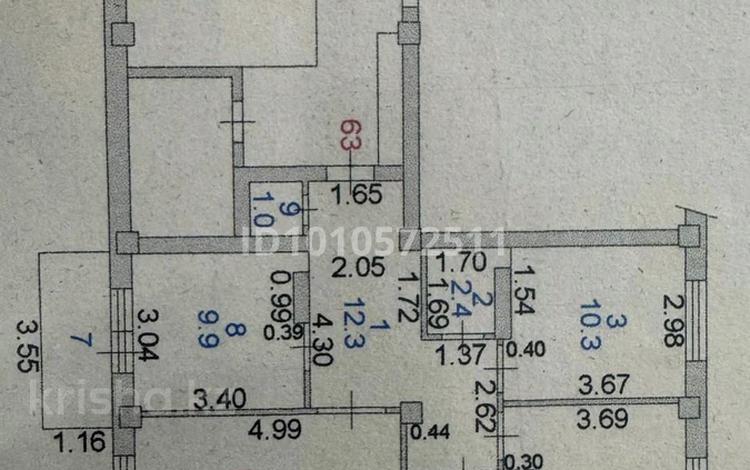3-бөлмелі пәтер · 74 м² · 3/9 қабат, Карагайлы — НИШ, бағасы: 26.8 млн ₸ в Семее — фото 11