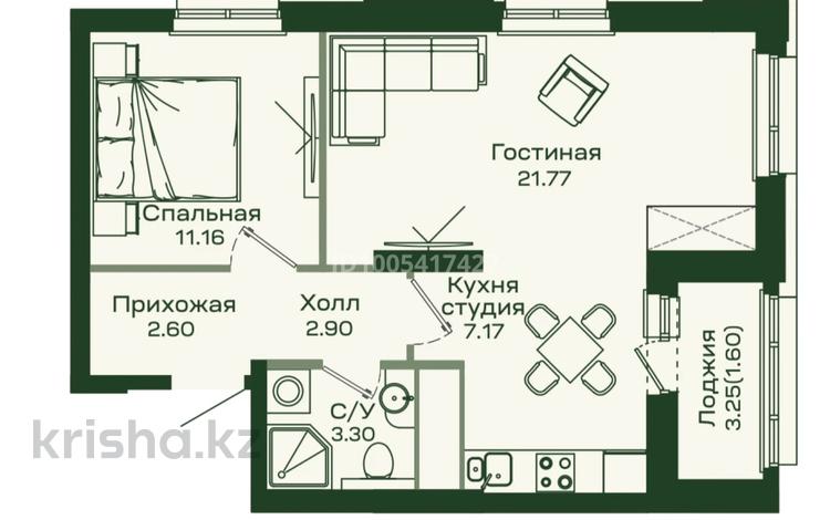 2-бөлмелі пәтер · 48 м² · 7/16 қабат, Сафуан Шаймерденов 4/1, бағасы: 27 млн ₸ в Астане, Сарайшык р-н — фото 19