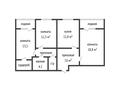 3-комнатная квартира · 79.6 м² · 7/9 этаж, Микрорайон Береке за 45 млн ₸ в Костанае — фото 15