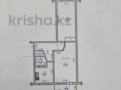 2-комнатная квартира · 46 м² · 5/5 этаж, мкр Коктем-3 13 за 34 млн ₸ в Алматы, Бостандыкский р-н
