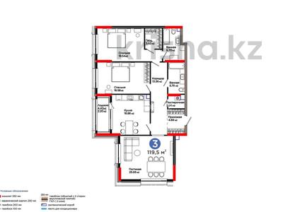 Продажа квартир в Астане: 3-комнатная квартира · 120 м² · 2/15 этаж, Турар Рыскулов 3 за 102 млн 〒 3-комнатная квартира · 120 м² · 2/15 этаж, Турар Рыскулов 3 за 102 млн 〒 в Астане, Есильский р-н