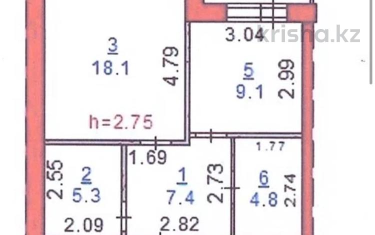 1-комнатная квартира, 46.17 м², 2/9 этаж, Курганская 2 за ~ 17.5 млн 〒 в Костанае — фото 2