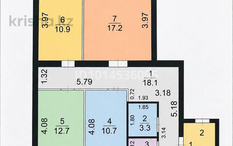 3-бөлмелі пәтер · 83.5 м² · 1/10 қабат, Ермекова 106/3, бағасы: 35 млн ₸ в Караганде, Казыбек би р-н — фото 2