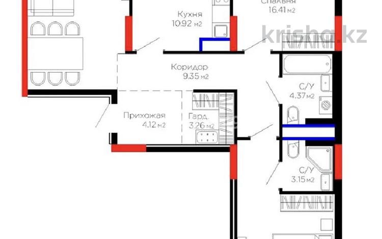 3-бөлмелі пәтер · 90.67 м² · 3/12 қабат, Е-15 5, бағасы: 61 млн ₸ в Астане, Нура р-н — фото 2