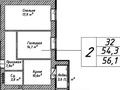 2-комнатная квартира, 56.1 м², Косшыгулулы 159 за ~ 16.8 млн 〒 в Астане, Сарыарка р-н — фото 2