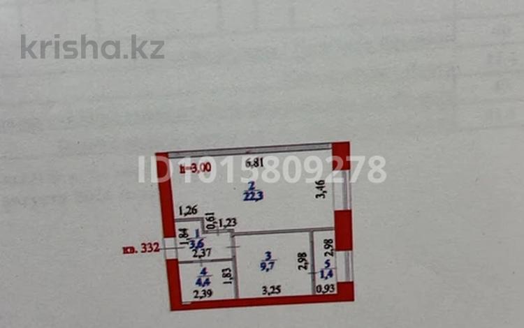 1-бөлмелі пәтер · 41.4 м² · 6/12 қабат, Жубан Молдагалиев 6г, бағасы: 26 млн ₸ в Астане, Нура р-н — фото 2