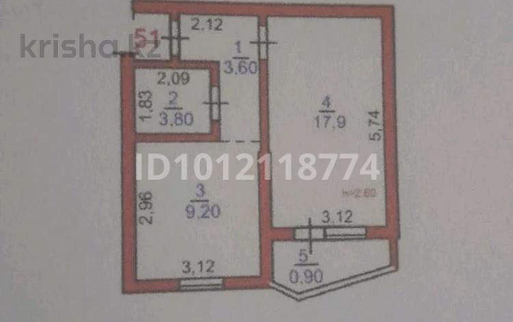 1-бөлмелі пәтер · 35 м² · 2/5 қабат, Сейфуллина 114 — Сейфуллина Куралбаева, бағасы: 6.5 млн ₸ в Кентау — фото 2