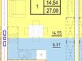 1-бөлмелі пәтер · 27 м² · 3/5 қабат, микрорайон Береке, бағасы: 14 млн ₸ в Костанае, Костанай-2 — фото 5
