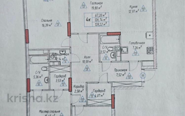4-бөлмелі пәтер · 128 м² · 5 қабат, Мангилик Ел 63/1, бағасы: 99.8 млн ₸ в Астане, Есильский р-н — фото 2