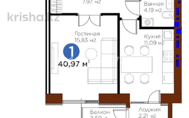 1-бөлмелі пәтер · 40.97 м² · 7/9 қабат, Е 915, бағасы: 30 млн ₸ в Астане, Есильский р-н — фото 13