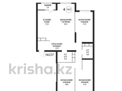 4-комнатная квартира · 123.7 м² · 16/16 этаж, Сатпаева 90/58 БЕЗ КОМИССИИ за ~ 86.6 млн ₸ в Алматы, Бостандыкский р-н