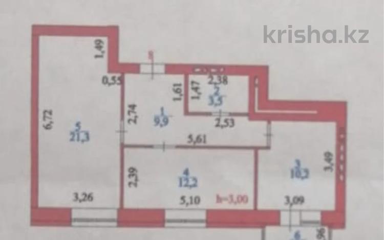 2-комнатная квартира, 58 м², 3/10 этаж, ЧингизАйтматов 59 за 22.5 млн 〒 в Астане, Нура р-н — фото 2