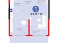 1-комнатная квартира · 49.67 м² · 1/4 этаж, Кульджинский тр-т 80/1 за 49 млн ₸ в Алматы, Медеуский р-н — фото 9