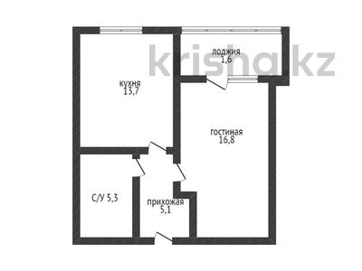 1-комнатная квартира, 42.5 м², 2/9 этаж, Каирбекова — 2 за ~ 18.4 млн 〒 в Костанае