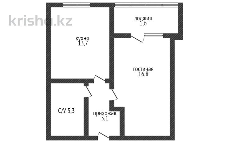 1-комнатная квартира, 42.5 м², 2/9 этаж, Каирбекова — 2 за ~ 18.4 млн 〒 в Костанае — фото 2